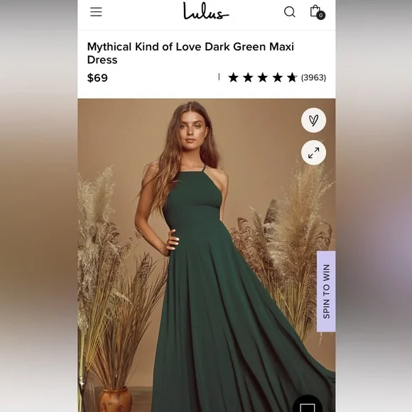 Lulus Women's Mythical Kind of Love Maxi Dress - Dark Green - Small